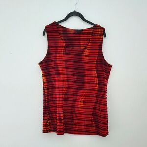 New Directions Top 1X Sleeveless Pullover Summer Fall Office Casual Colorful